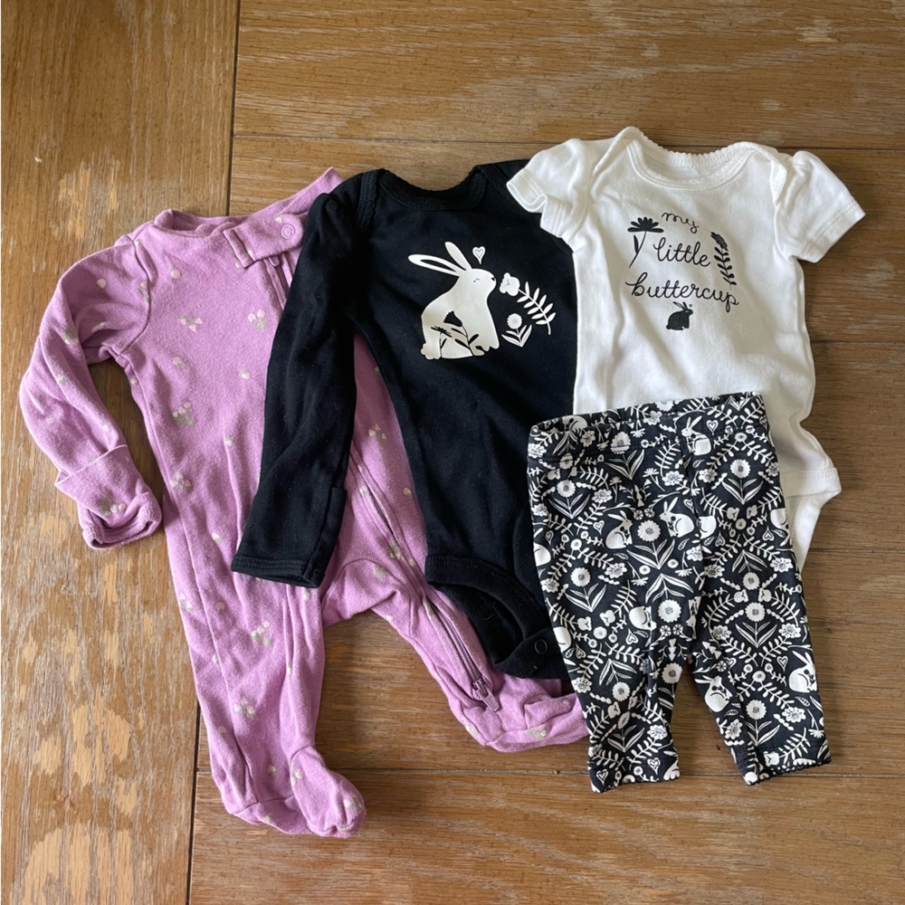 Newborn baby clothes.